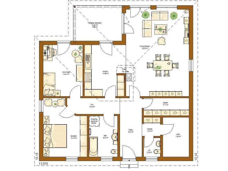 Alles auf einer Ebene - Nahwärmenetz-Anschluss !